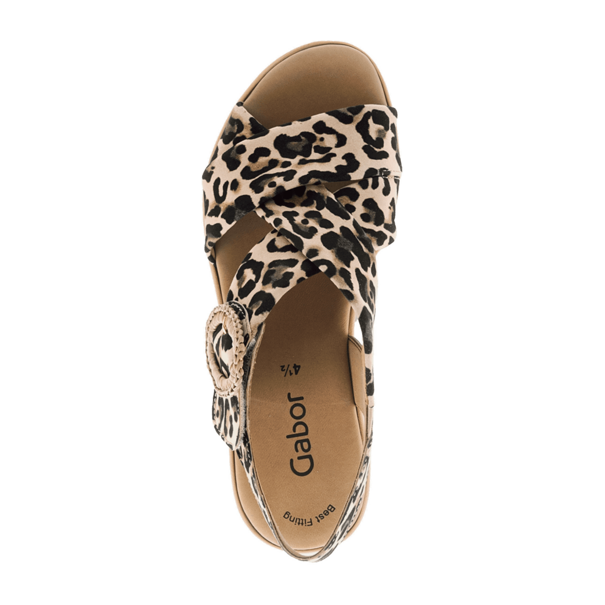 Gabor Women's Leopard Brown Open-Toe Sandals