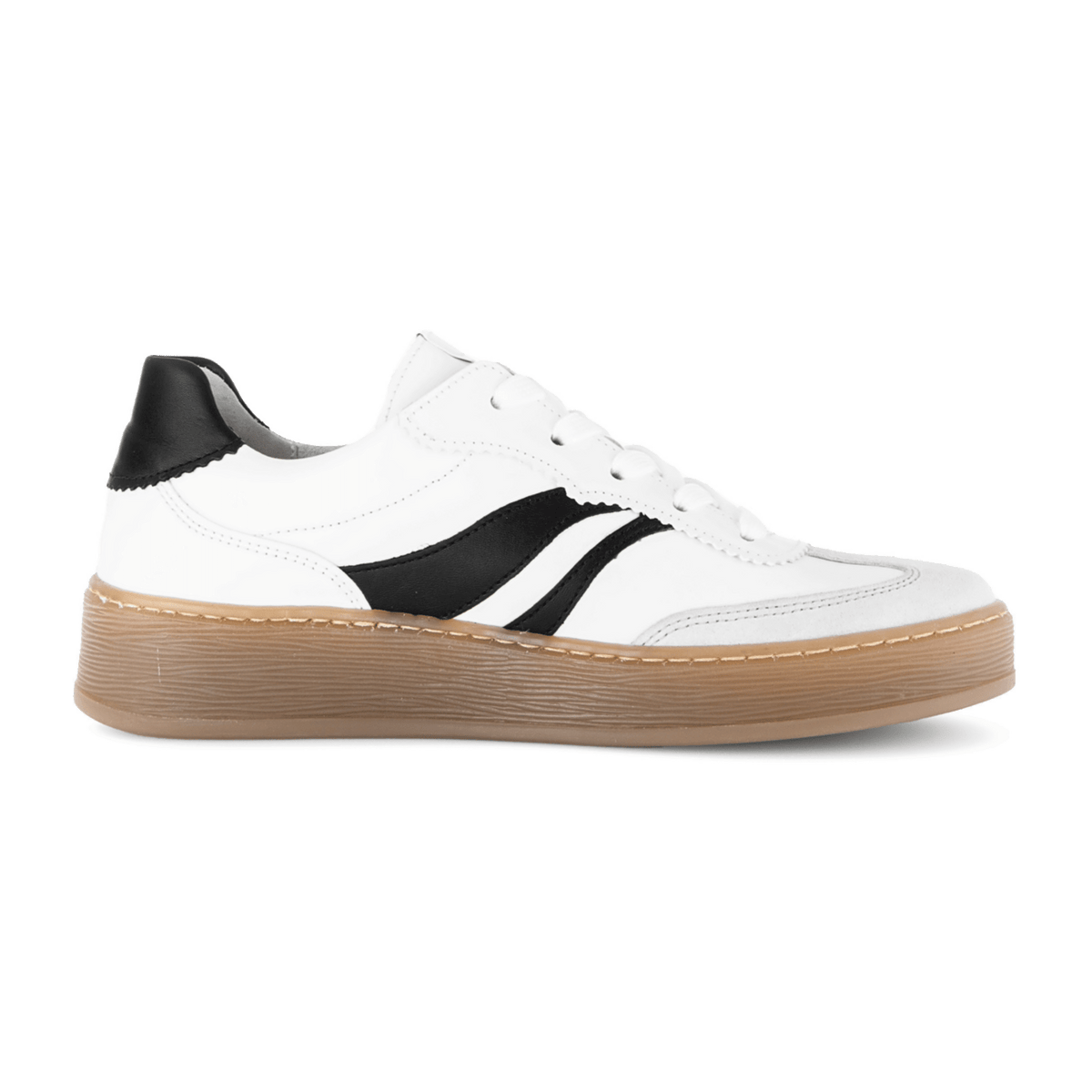 Gabor Women's Comfort Low-Top Sneakers White Lea Black