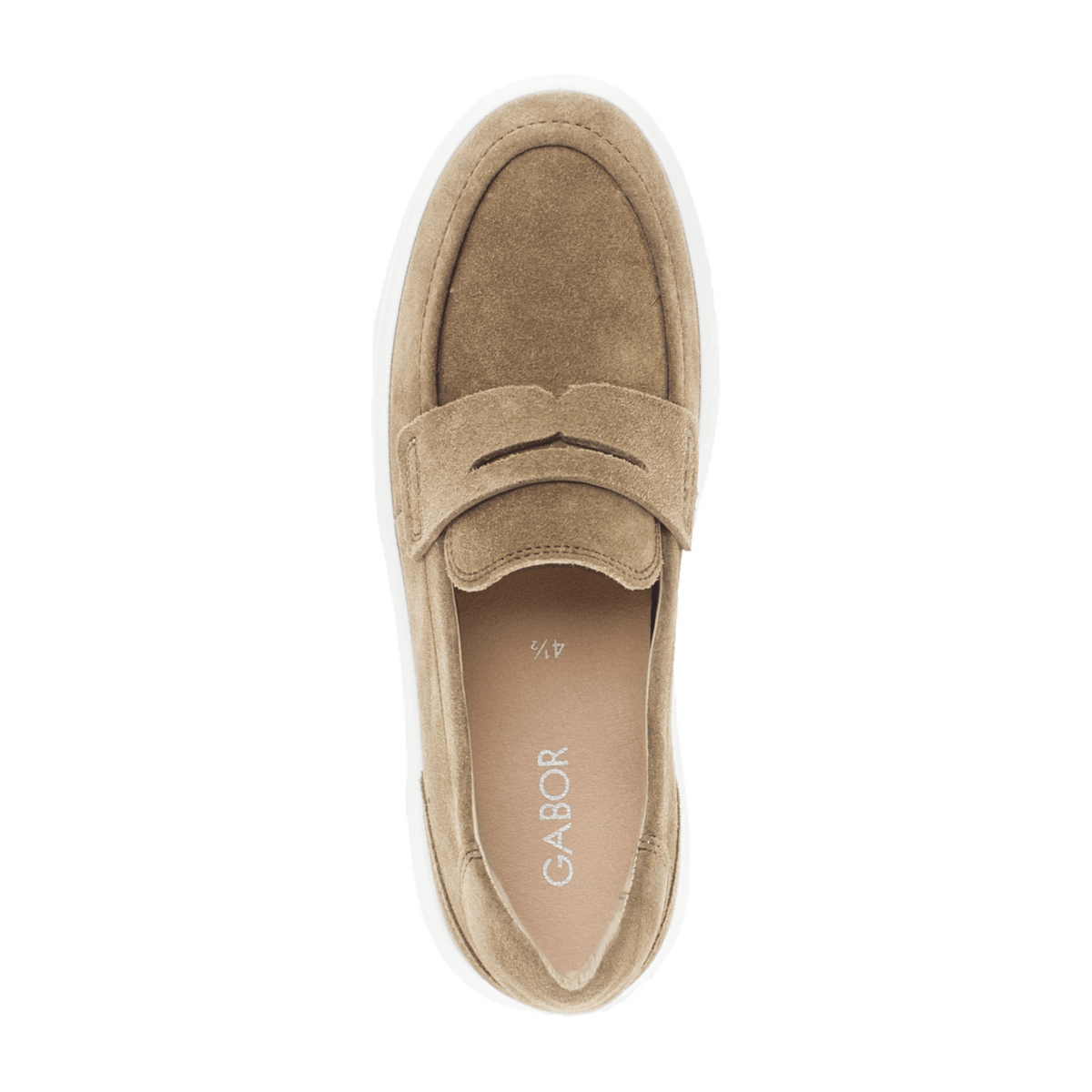 Gabor Women's Beige Suede Comfort Sandals with Removable Insole