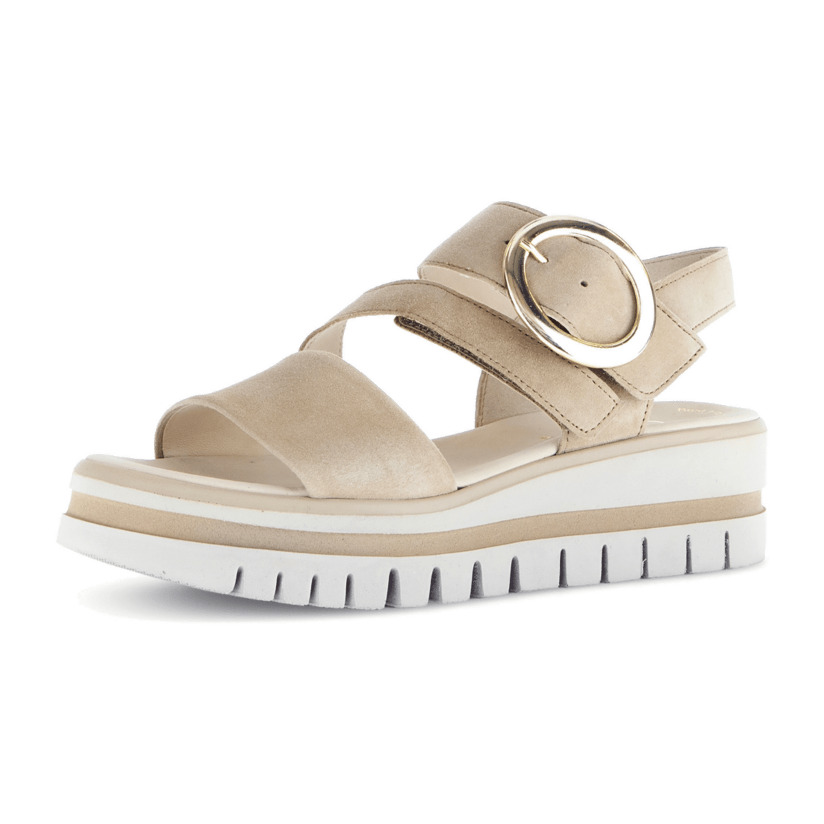 Gabor Women's Platform Sandals - Best Fitting Leather Sandals in Sand