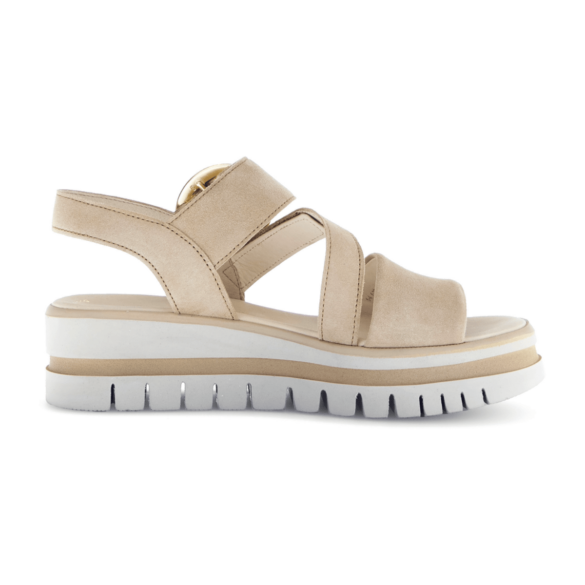 Gabor Women's Platform Sandals - Best Fitting Leather Sandals in Sand