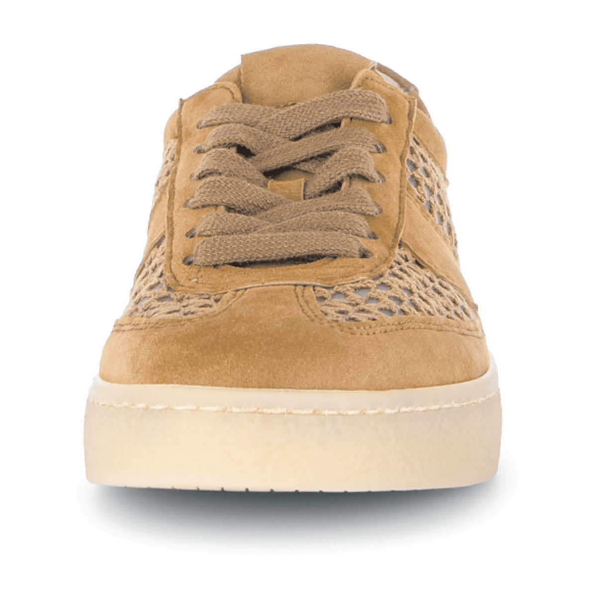 Gabor Women's Low-Top Sneakers - Brown Nubuck Suede Comfort Shoes