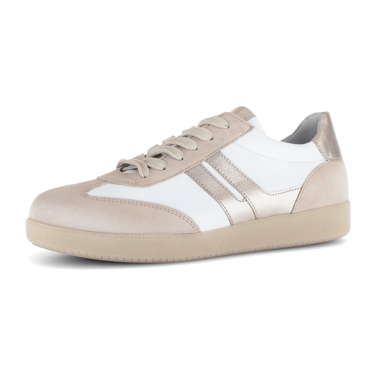 Gabor Women's Low-Top Sneakers - Best Fitting Suede Shoes Oak White Powder