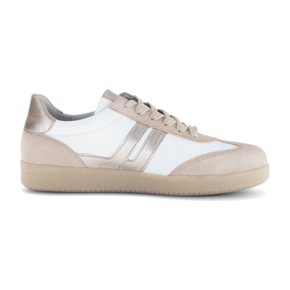 Gabor Women's Low-Top Sneakers - Best Fitting Suede Shoes Oak White Powder