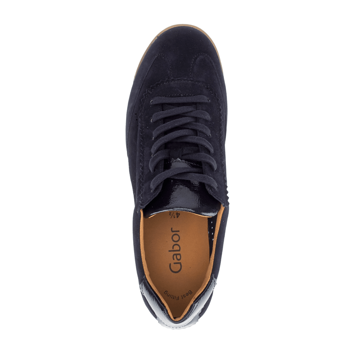 Gabor Women's Low-Top Sneakers Dark Blue Patent Lace-Up