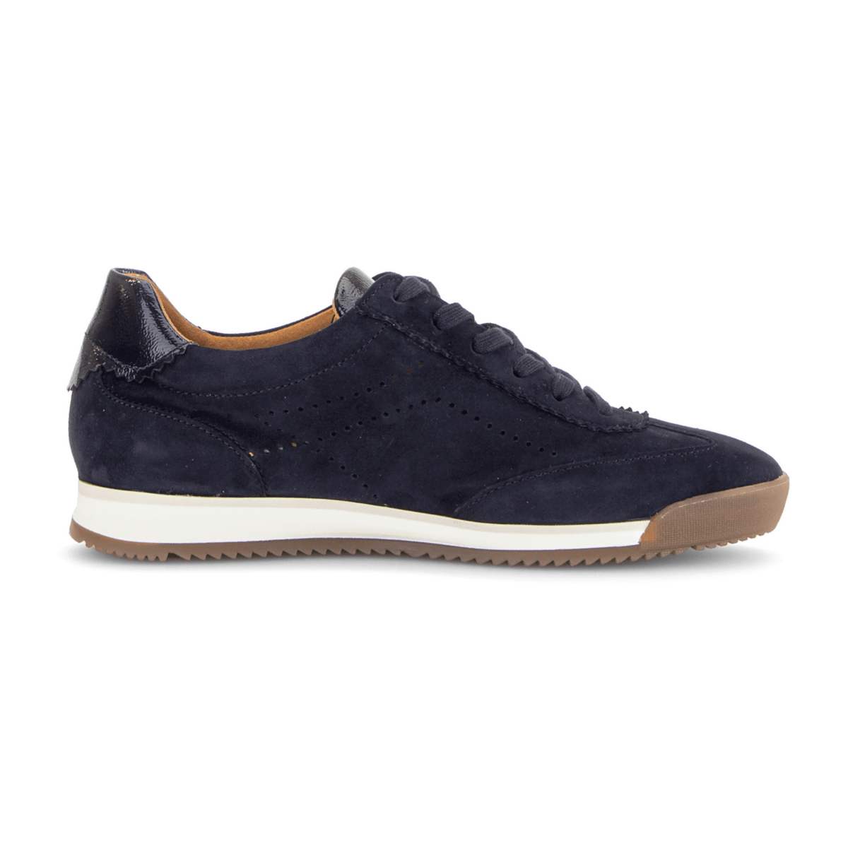 Gabor Women's Low-Top Sneakers Dark Blue Patent Lace-Up