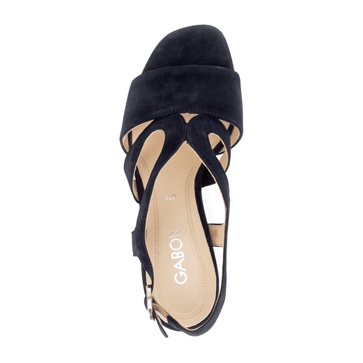 Gabor Women's Suede Strap Sandals Dark Blue Comfort