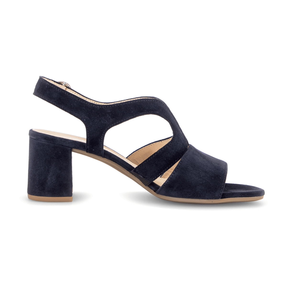 Gabor Women's Suede Strap Sandals Dark Blue Comfort