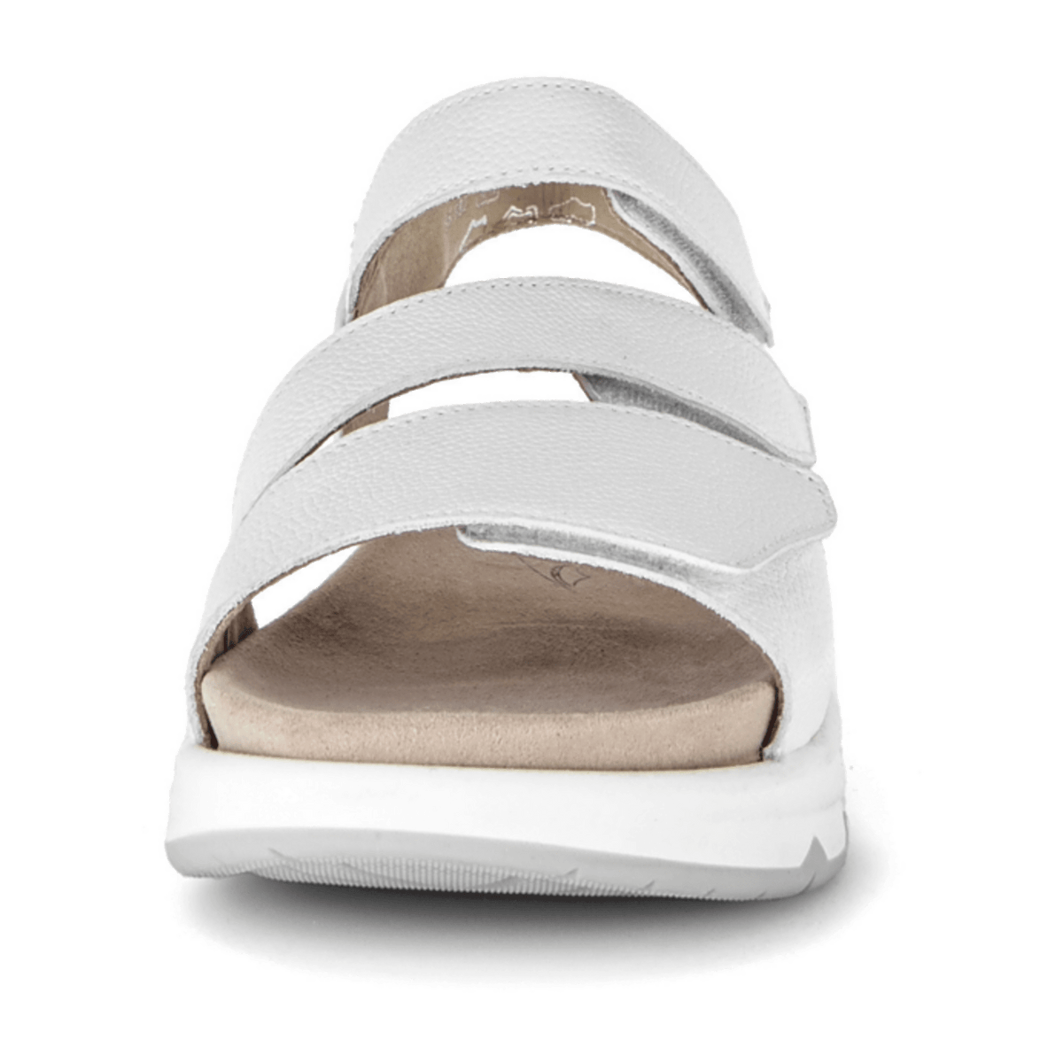 Gabor Women's Platform Sandals White Smooth Leather Comfort