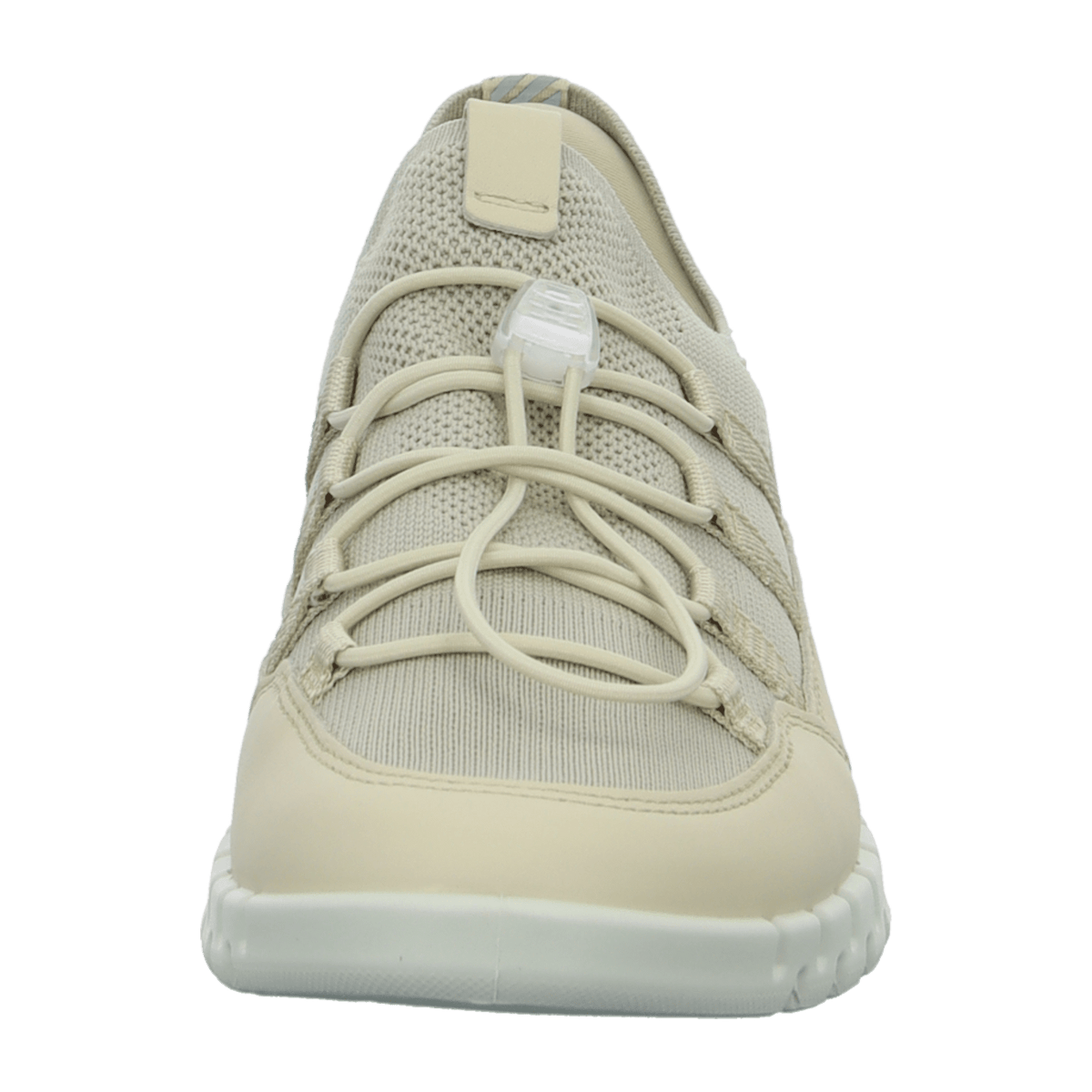 ECCO GRUUV LITE Women's Sneaker - Lightweight Beige Leather Textile Slipper