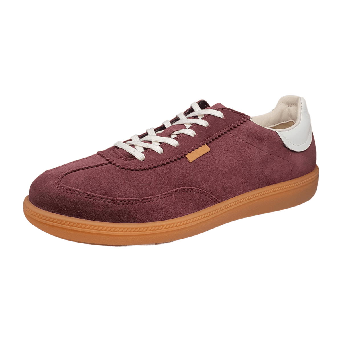 ECCO Soft 11 Women's Sneaker - Dark Ruby Leather Lace-Up Shoes