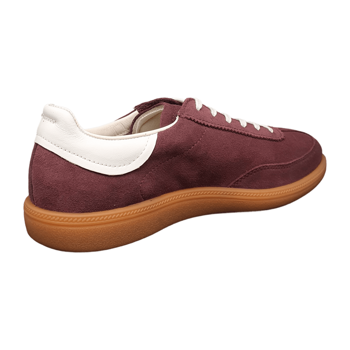 ECCO Soft 11 Women's Sneaker - Dark Ruby Leather Lace-Up Shoes