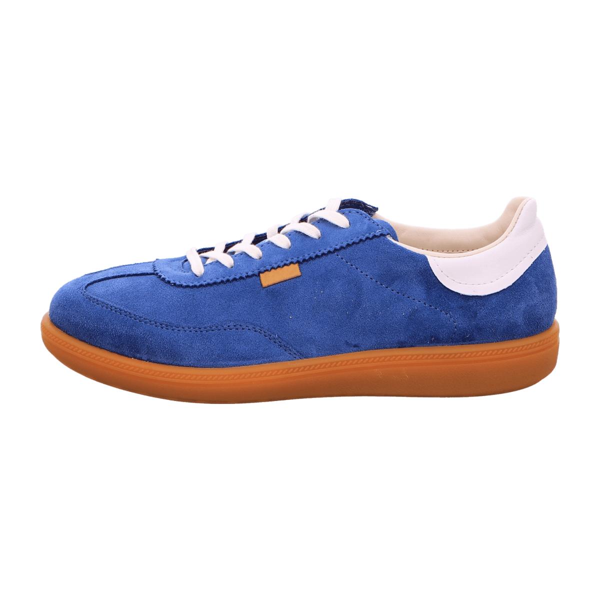 ECCO Soft 11 Women's Lace-Up Sneakers - Federal Blue Suede Leather Trainers