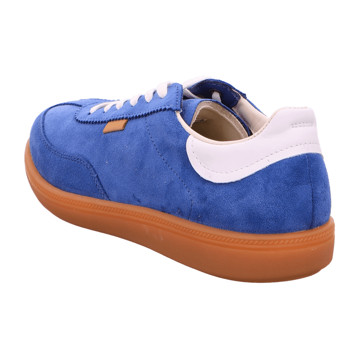 ECCO Soft 11 Women's Lace-Up Sneakers - Federal Blue Suede Leather Trainers