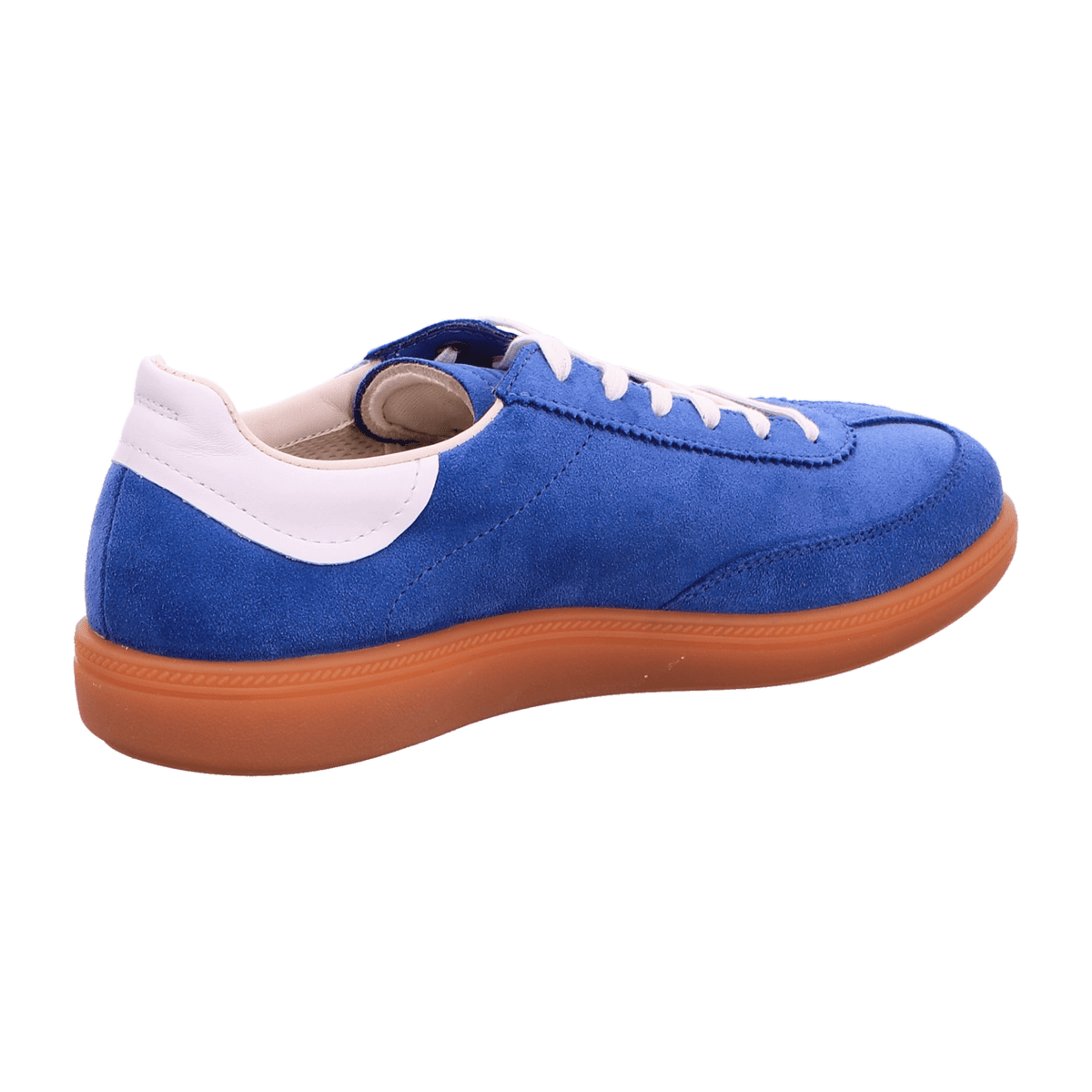 ECCO Soft 11 Women's Lace-Up Sneakers - Federal Blue Suede Leather Trainers