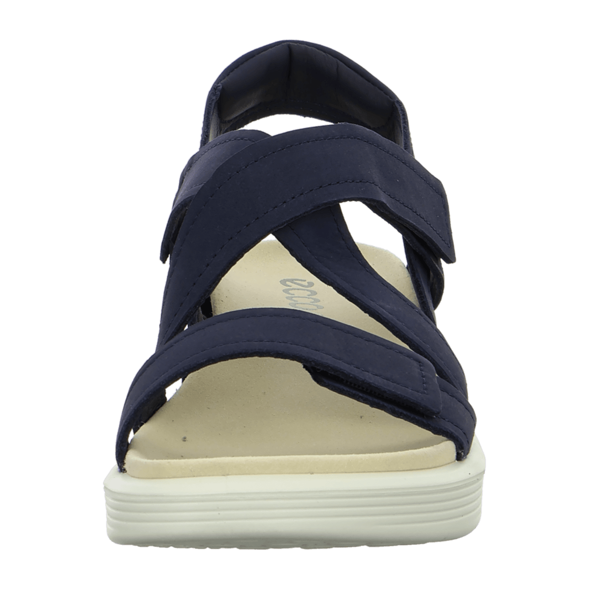 ECCO Soft Cross Strap Women's Sandals Blue Leather
