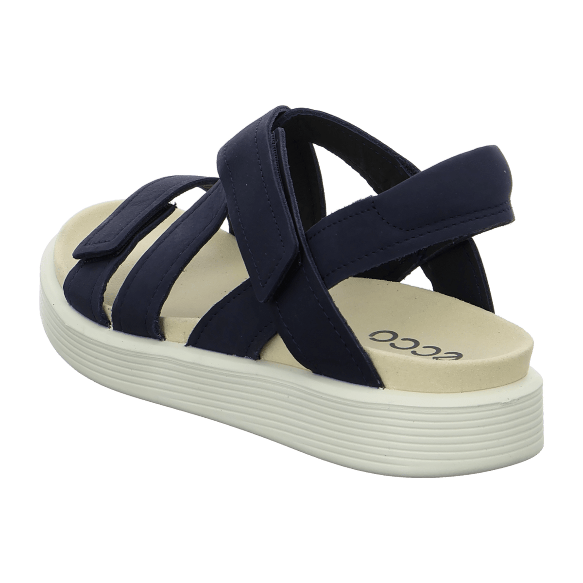 ECCO Soft Cross Strap Women's Sandals Blue Leather
