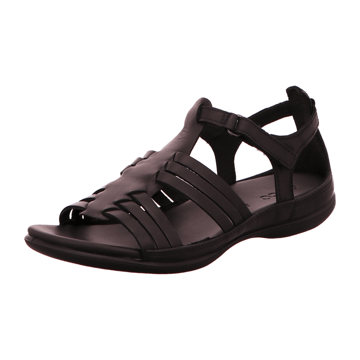ECCO Women's Flash Roman Sandals - Black Leather