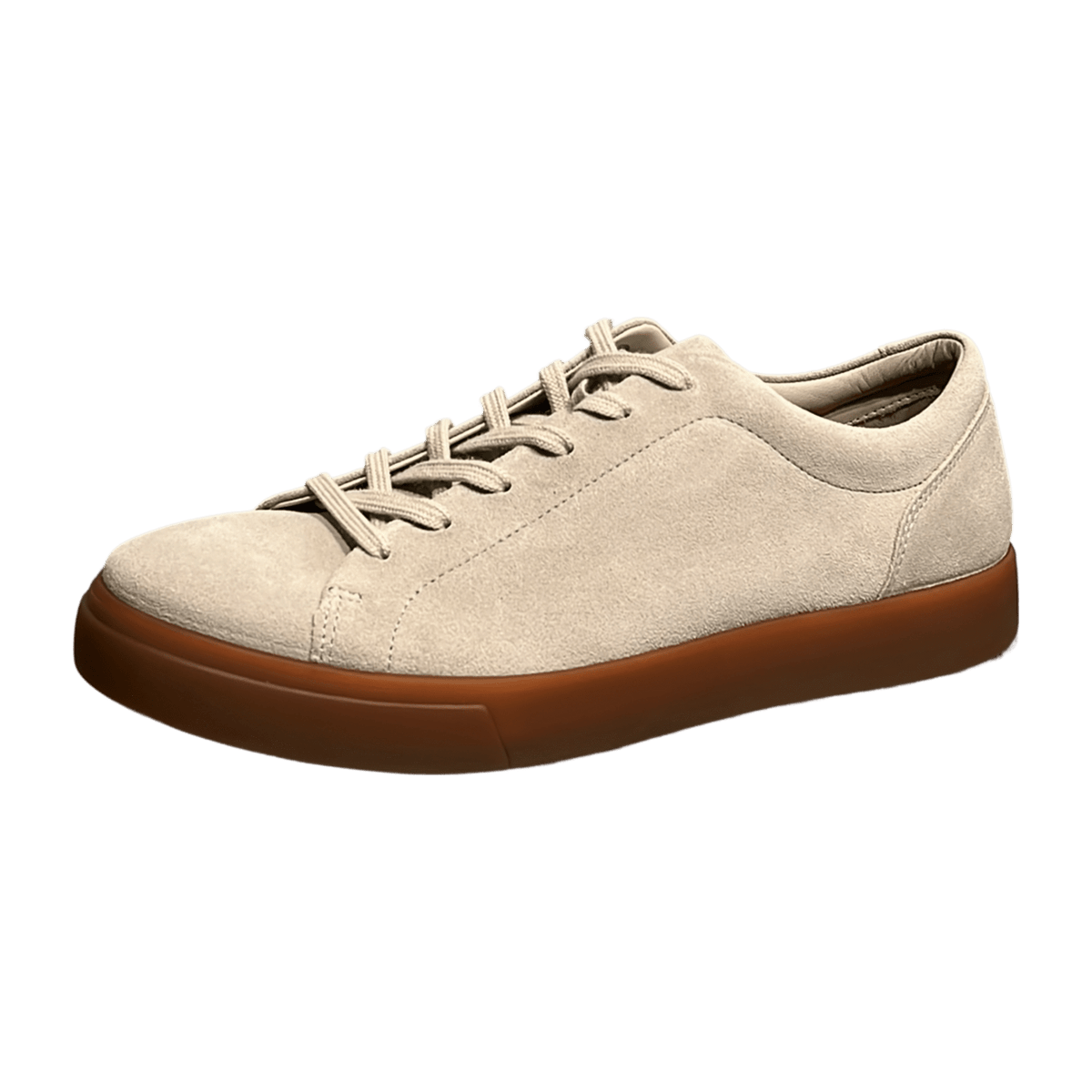ECCO Soft 10 Men's Lace-Up Shoes Grey Suede Leather