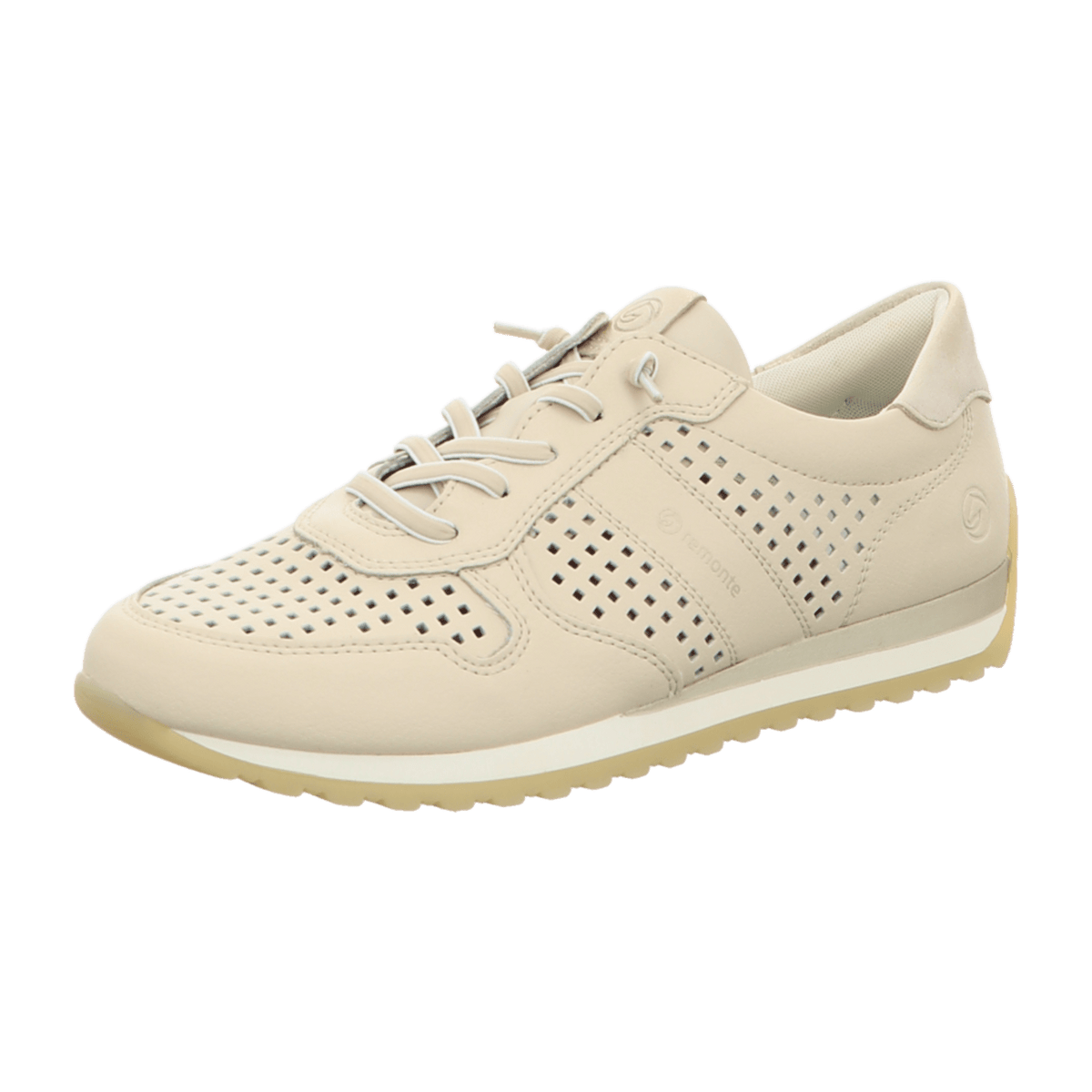 Remonte Women's D3H04 Low Trainers Beige Smooth Leather