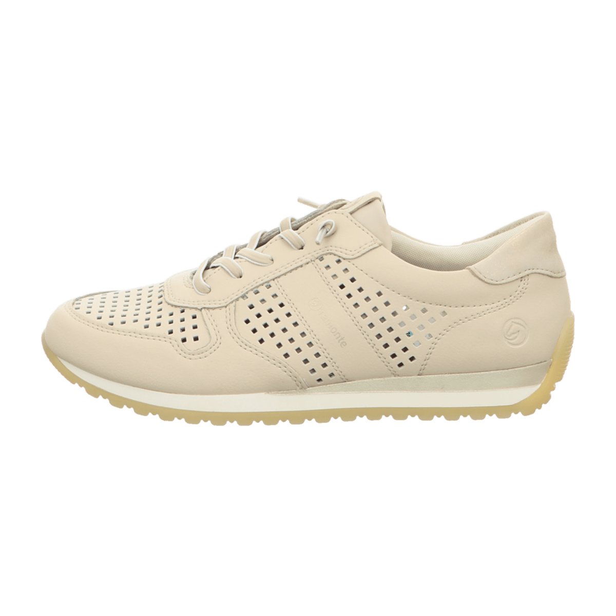 Remonte Women's D3H04 Low Trainers Beige Smooth Leather