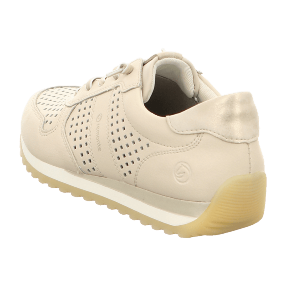 Remonte Women's D3H04 Low Trainers Beige Smooth Leather