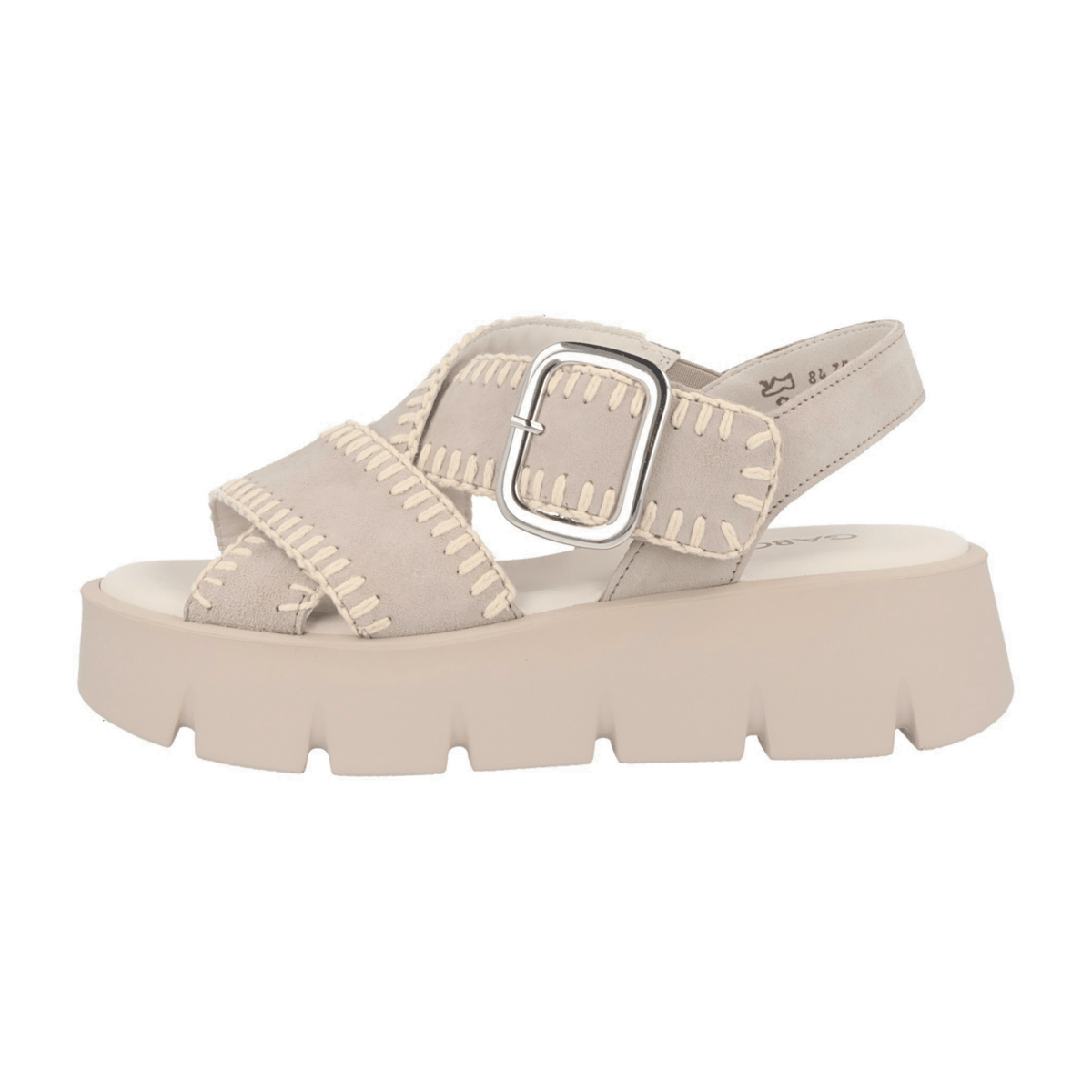 Gabor Women's Sandals Grey Powder Leather