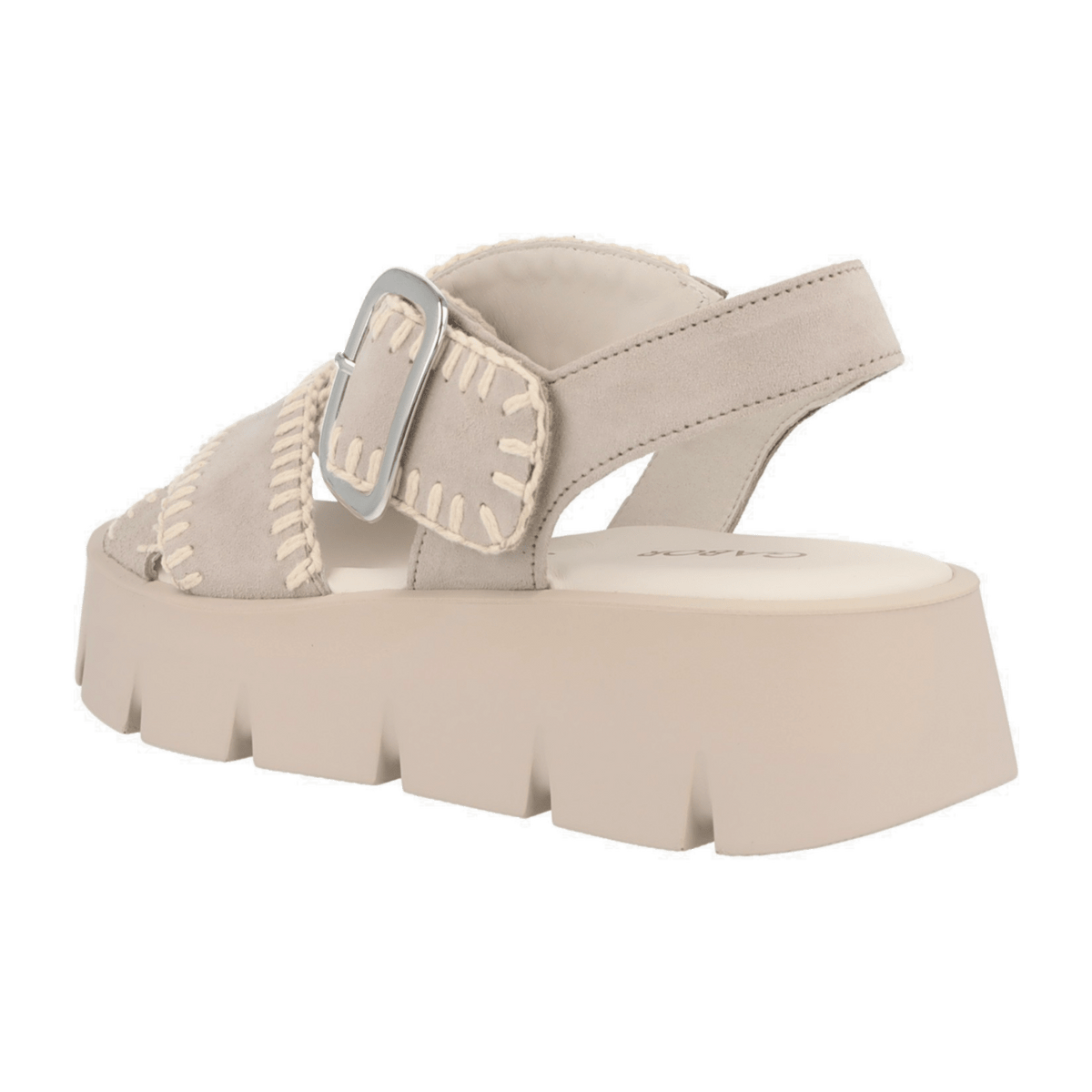Gabor Women's Sandals Grey Powder Leather