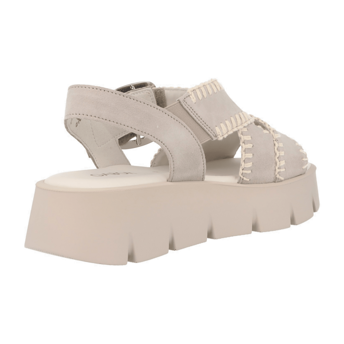 Gabor Women's Sandals Grey Powder Leather