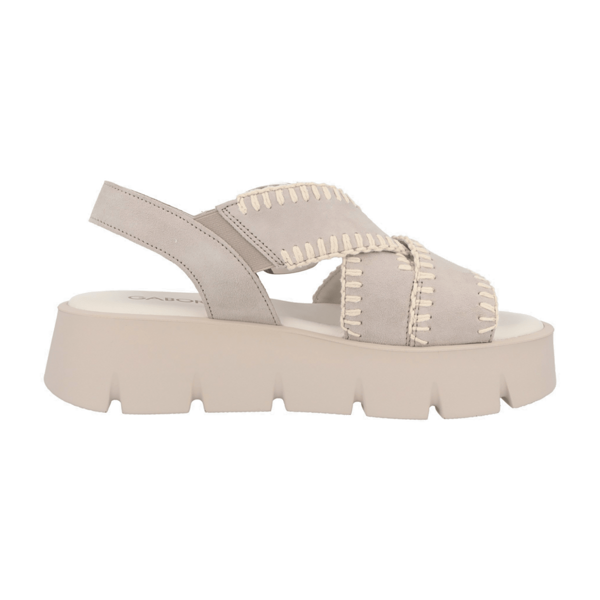Gabor Women's Sandals Grey Powder Leather