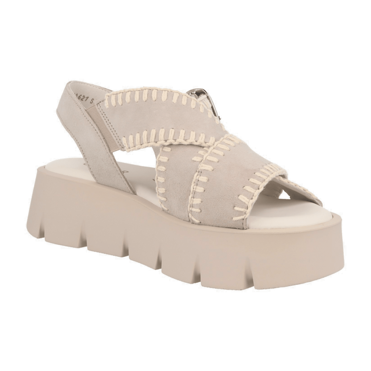 Gabor Women's Sandals Grey Powder Leather