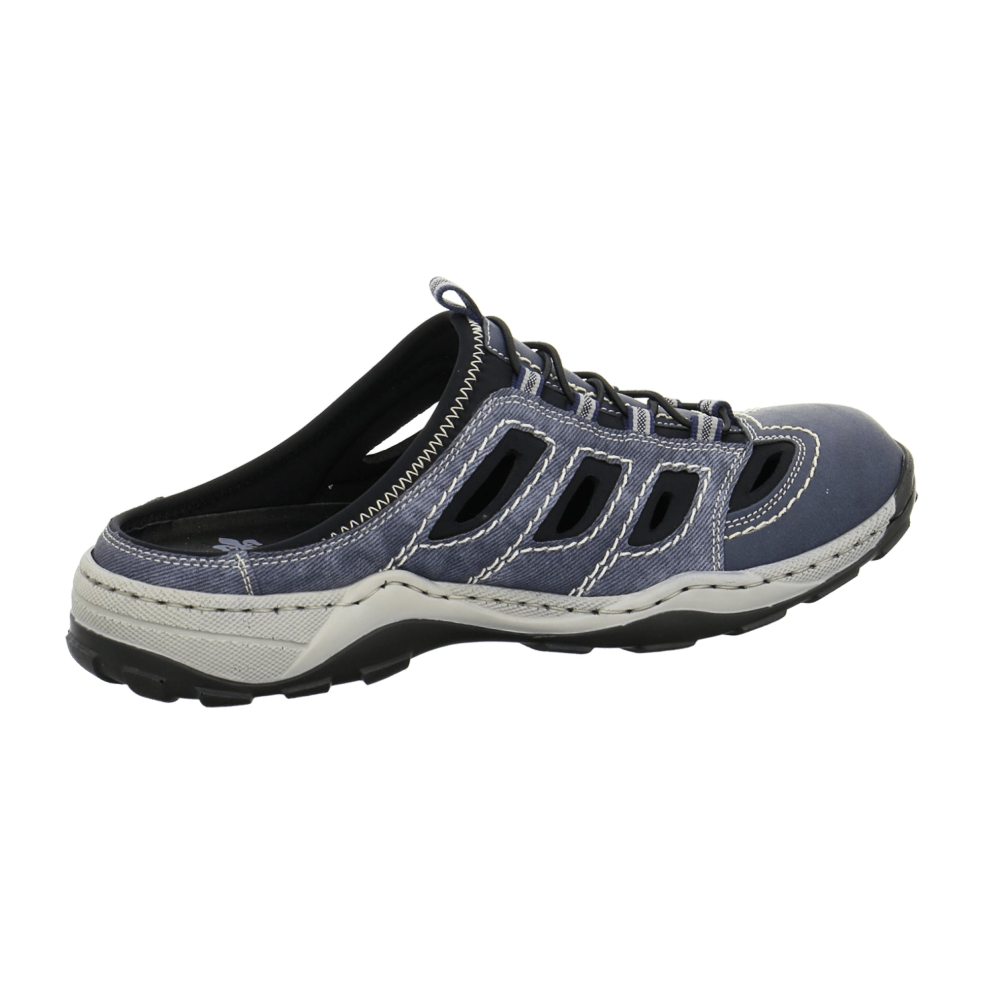 Rieker Men's Blue Slip-On Sandals Comfortable Synthetic Textile Spring Summer