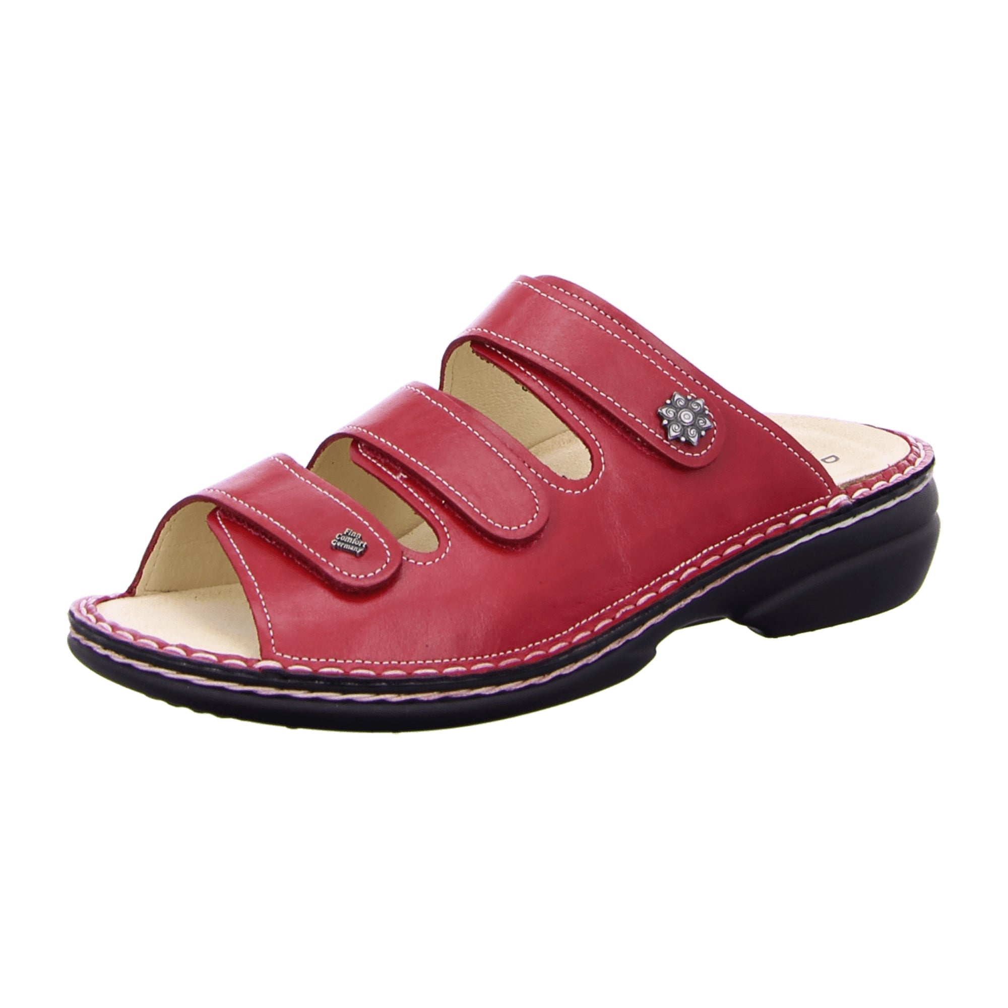 Finn Comfort Menorca S Red Sandals for Women - Stylish & Comfortable