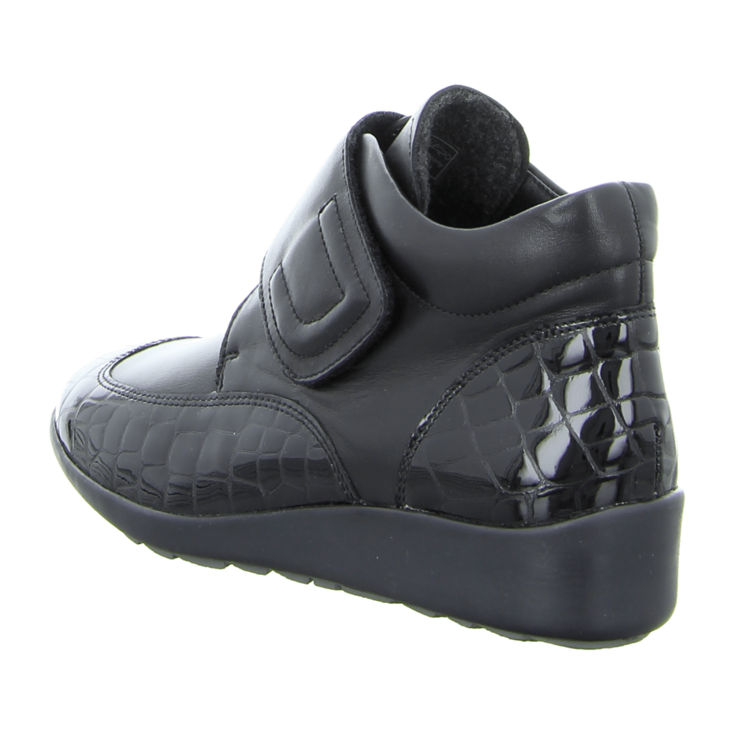 ARA Meran Women's Lace-Up Shoes with Hook-and-Loop Closure Round Toe Black