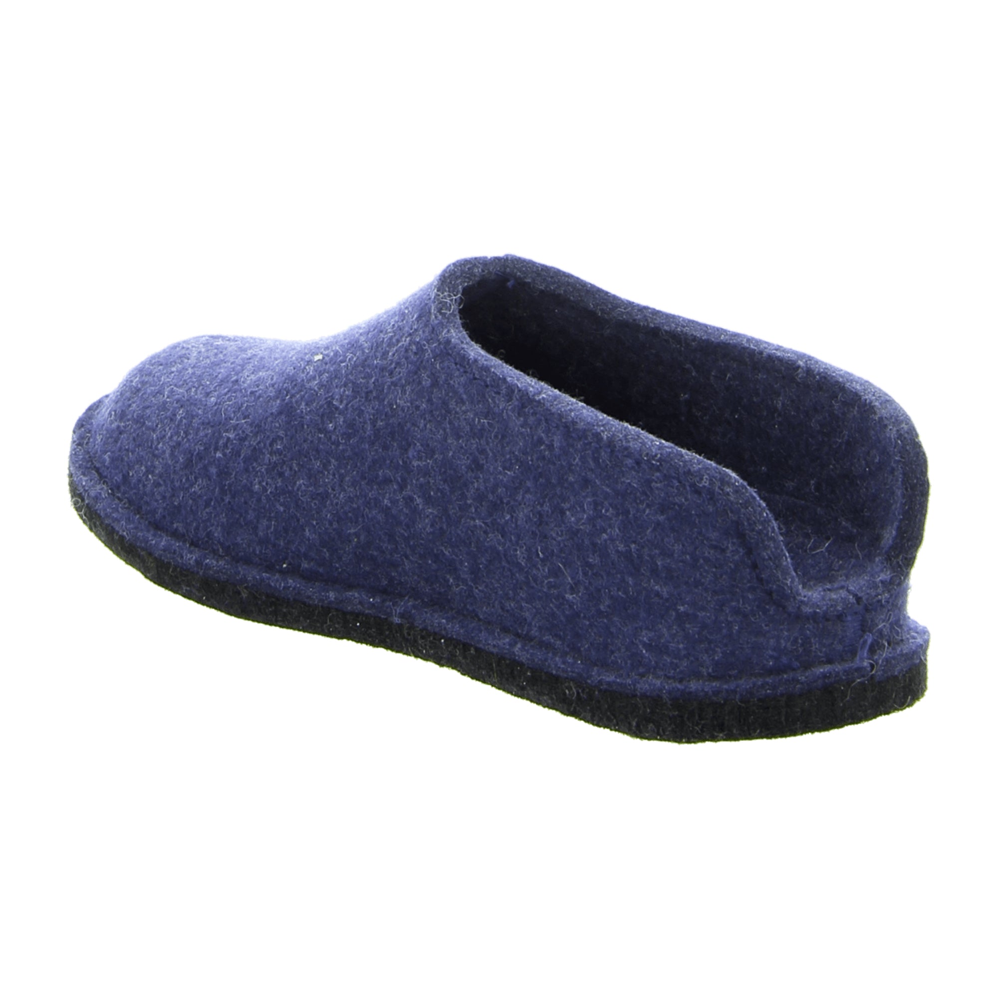 Haflinger Flair Smily Men's Slippers - Durable and Stylish Blue Wool