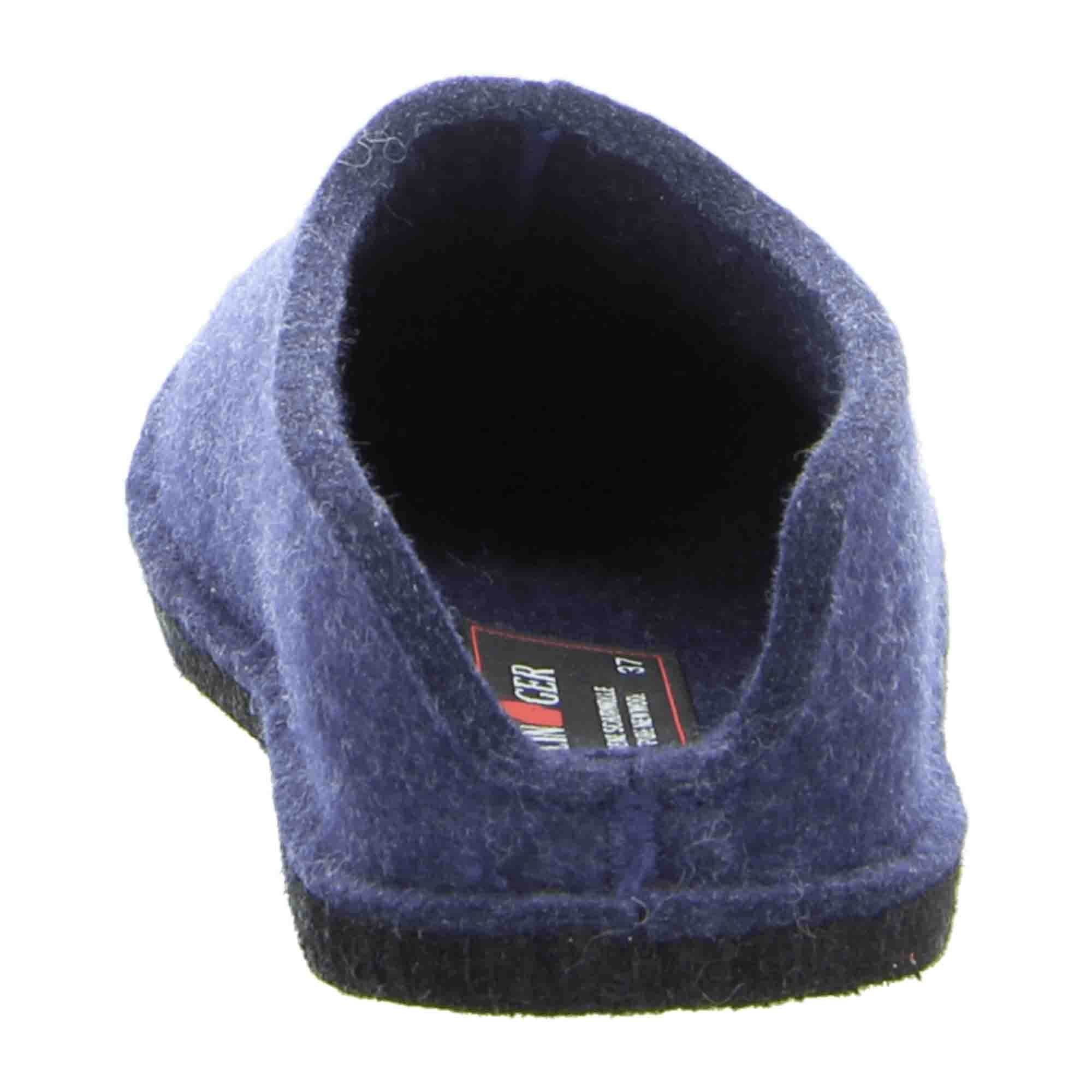 Haflinger Flair Smily Men's Slippers - Durable and Stylish Blue Wool