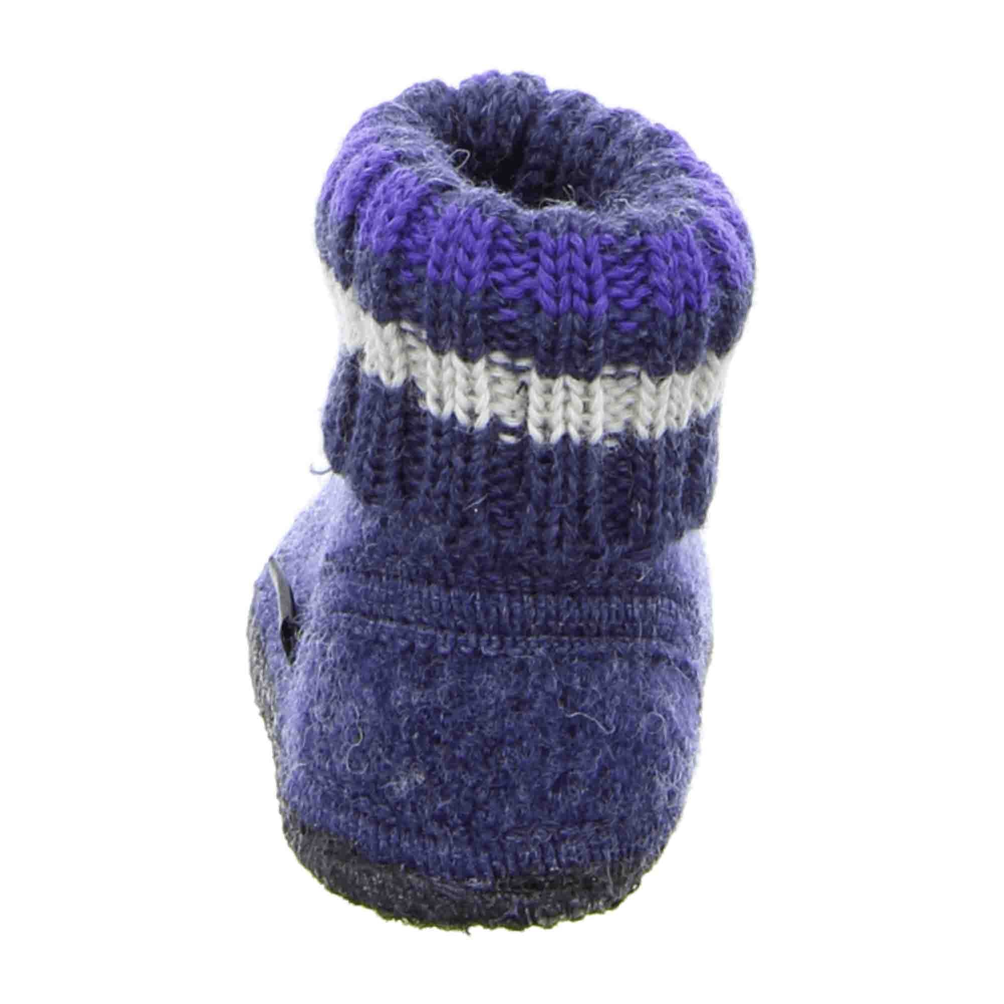 Haflinger Paul Kids' Slippers - Durable Blue Wool - Comfortable & Stylish