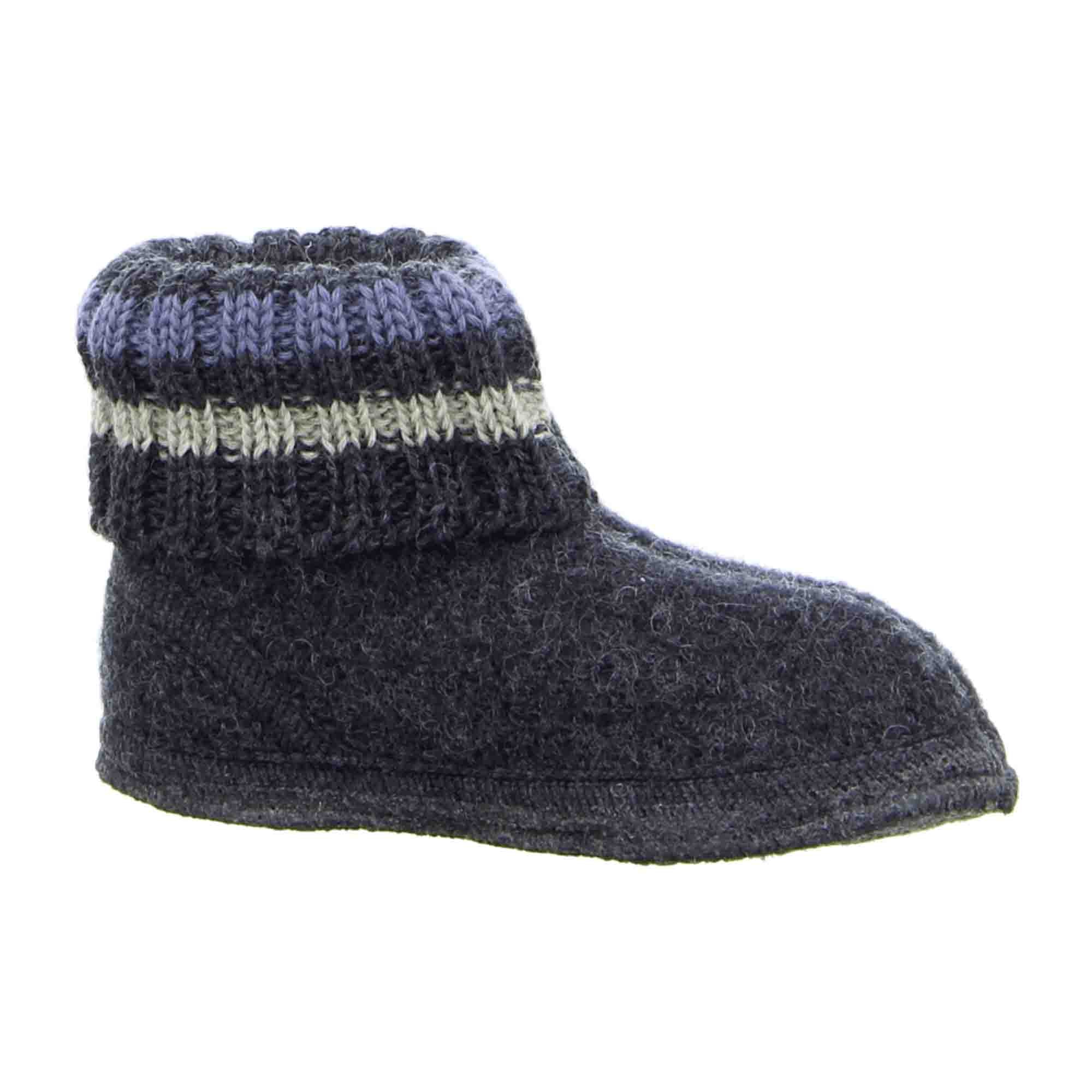 Haflinger Boys' Toddler Slippers - Durable and Stylish Grey Footwear for Kids