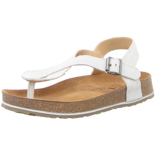 Haflinger Slippers white female Sandals Clogs Lena Leather - Bartel-Shop