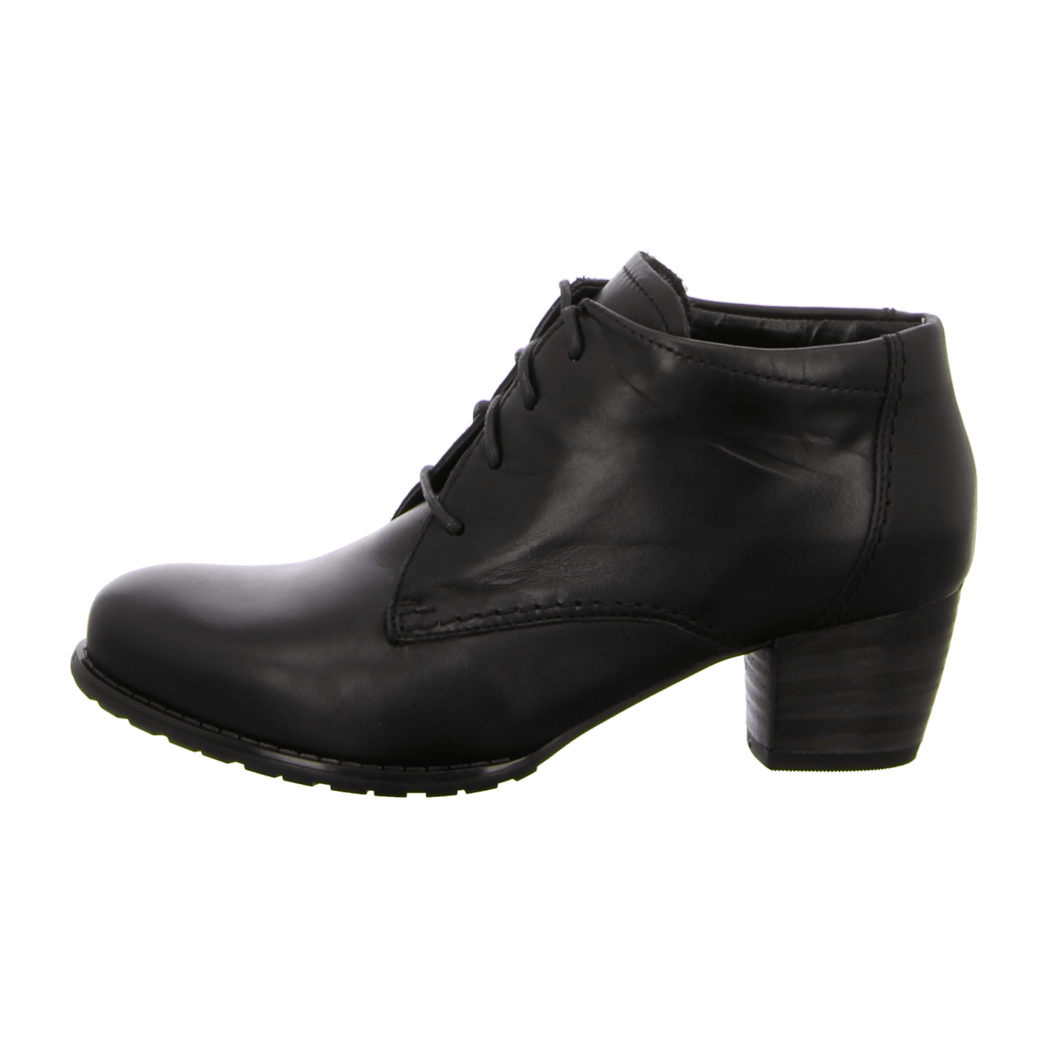 ARA FLORENZ Women's Leather Lace-Up Boots in Black with Round Toe