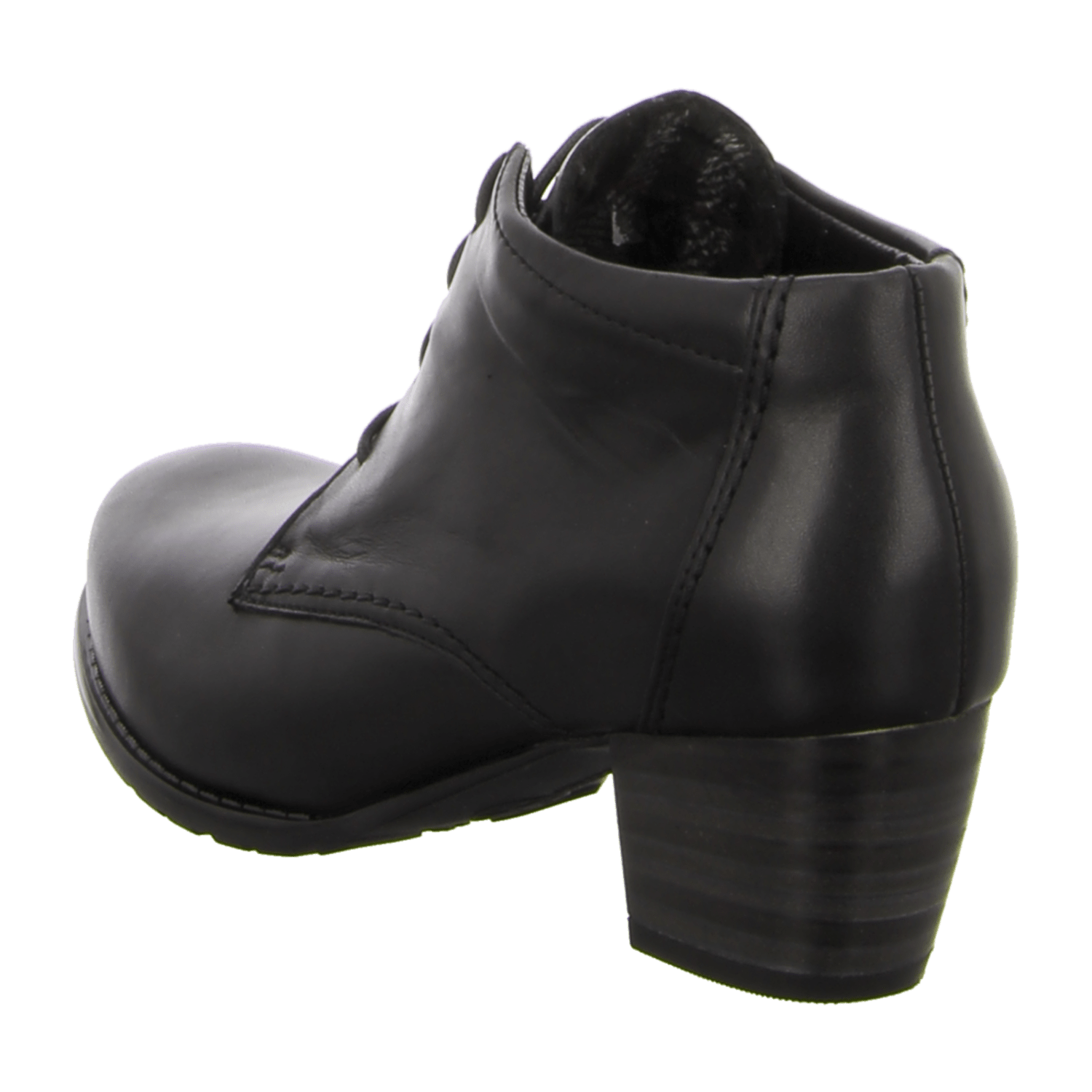 ARA FLORENZ Women's Leather Lace-Up Boots in Black with Round Toe