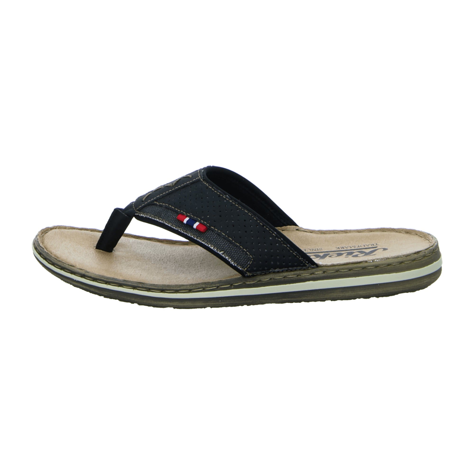 Rieker Black Slip-On Sandals Comfort Fit Lightweight Shock Absorbing Sole