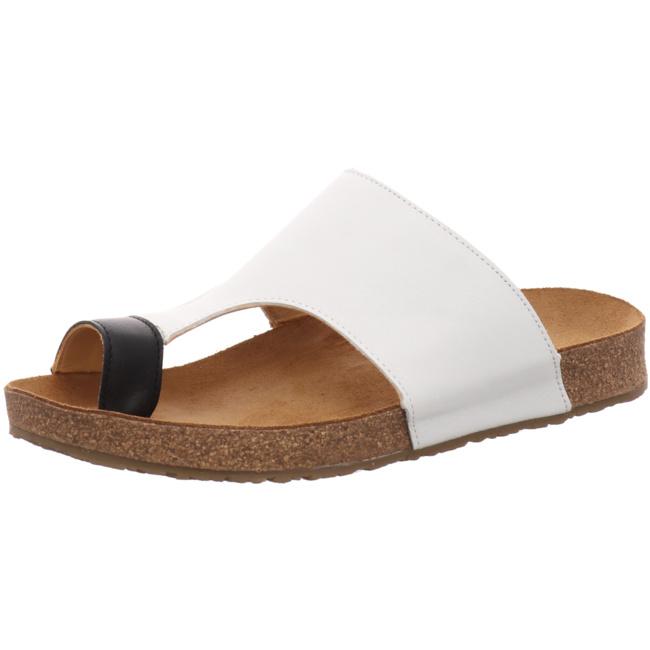 Haflinger Slippers white female Sandals Clogs smooth leather - Bartel-Shop