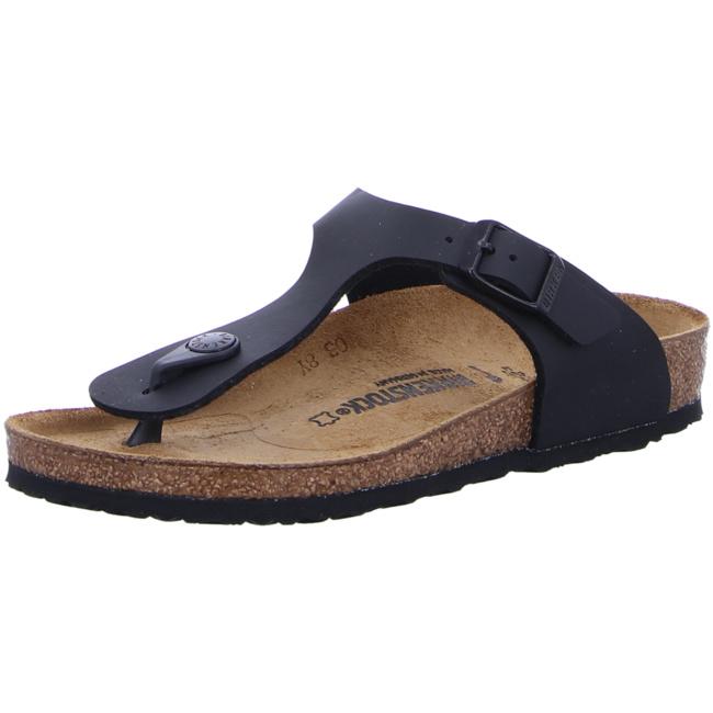 Birkenstock Gizeh Kids Black Birko Flor Thongs Flip Flops Sandals narrow - Bartel-Shop