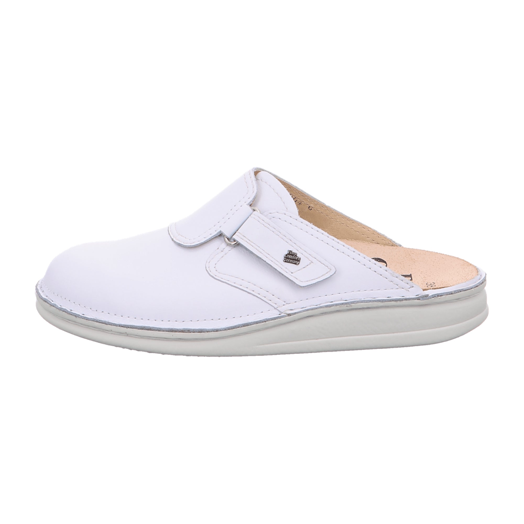 Finn Comfort Women's Comfortable White Slides - Stylish & Durable