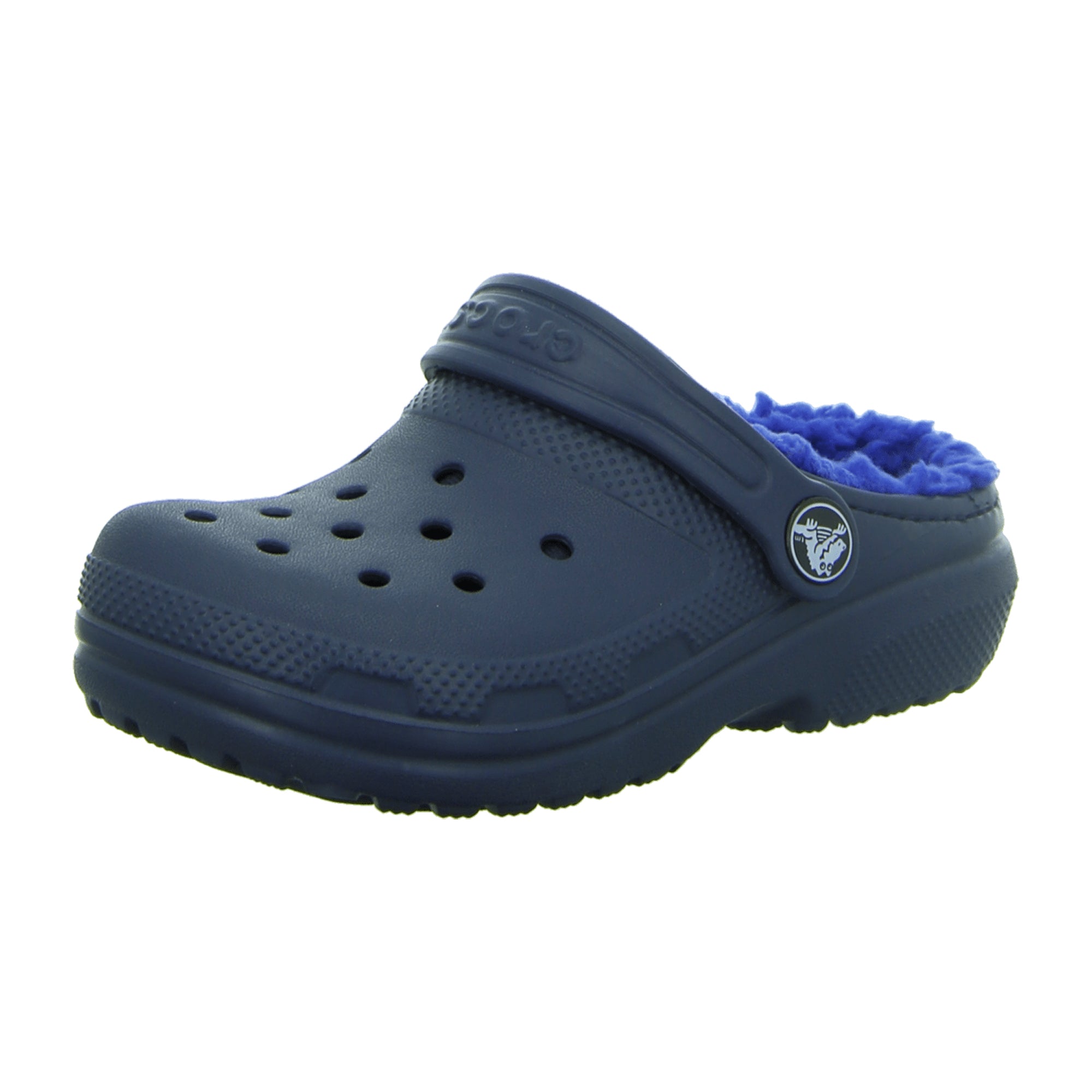 Crocs Classic Lined Clog for Kids, Comfortable Blue Slip-On Shoes