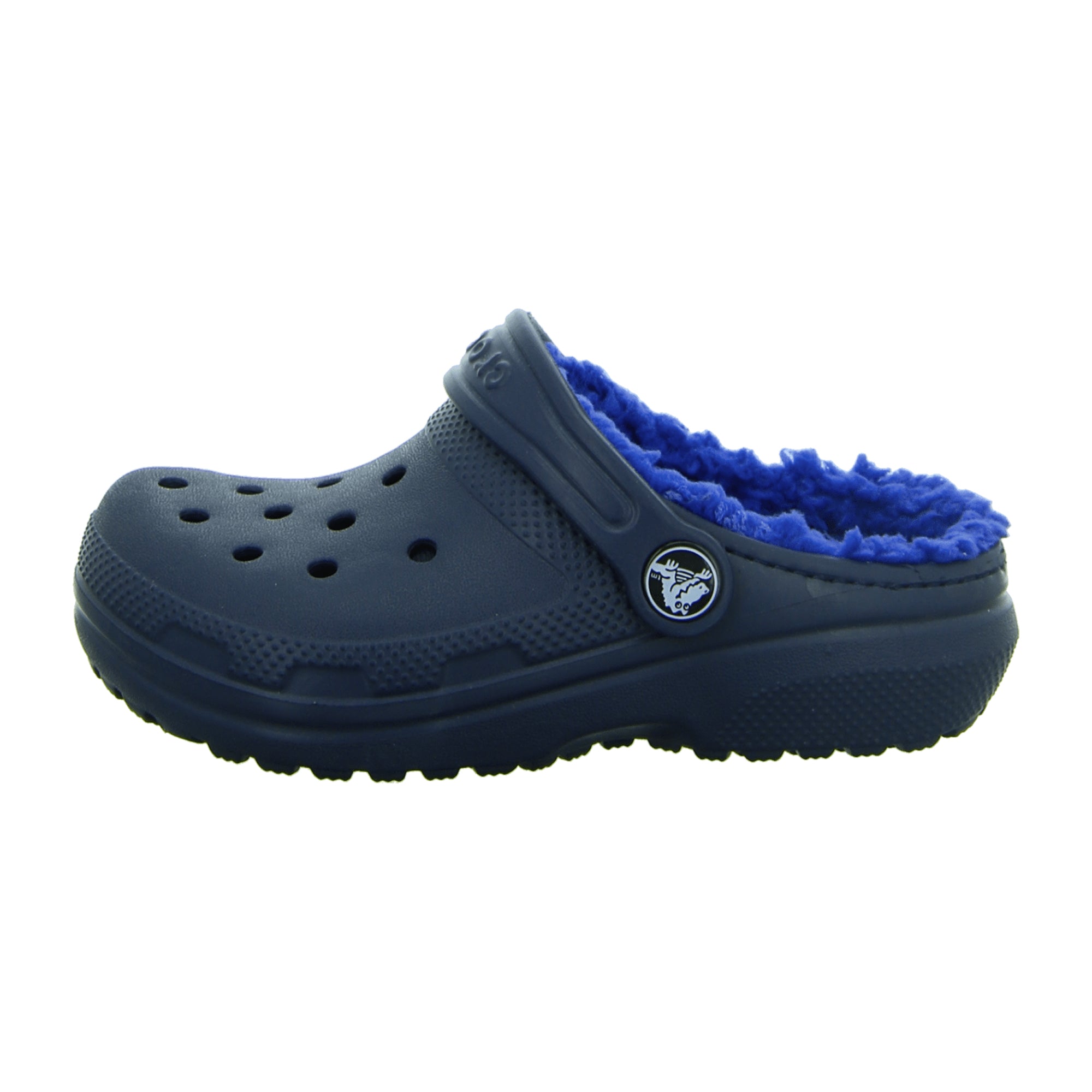 Crocs Classic Lined Clog for Kids, Comfortable Blue Slip-On Shoes