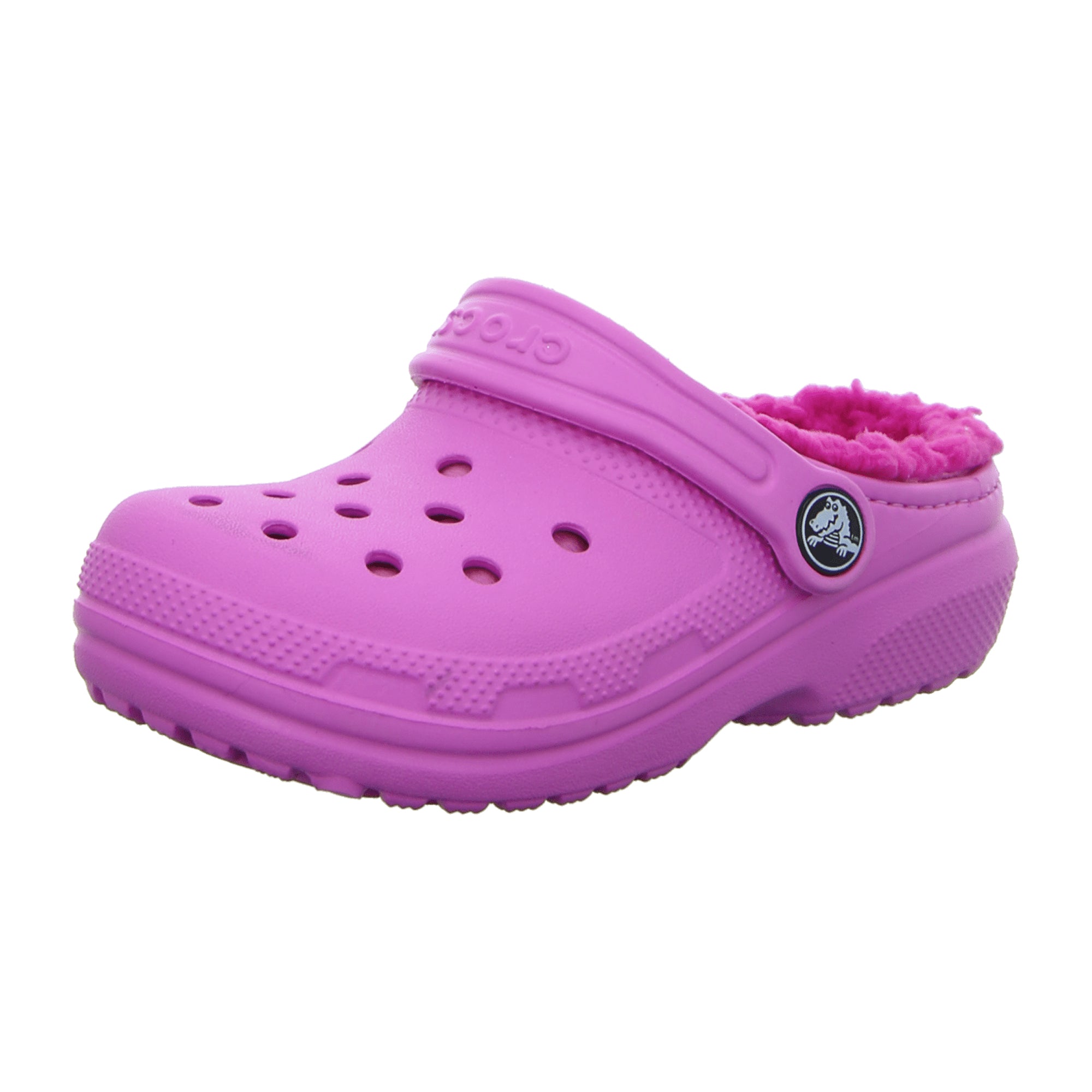 Crocs Kids' Classic Fleece Lined Clogs, Vibrant Pink