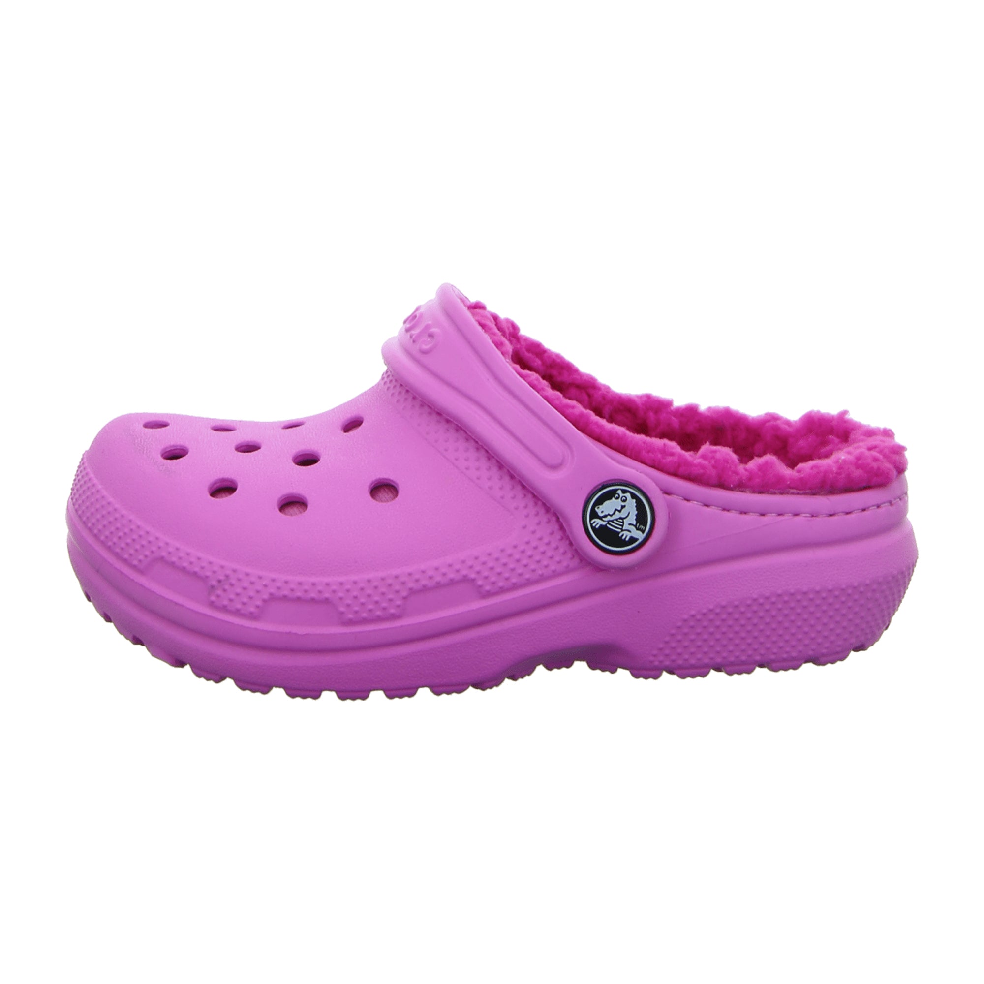 Crocs Kids' Classic Fleece Lined Clogs, Vibrant Pink