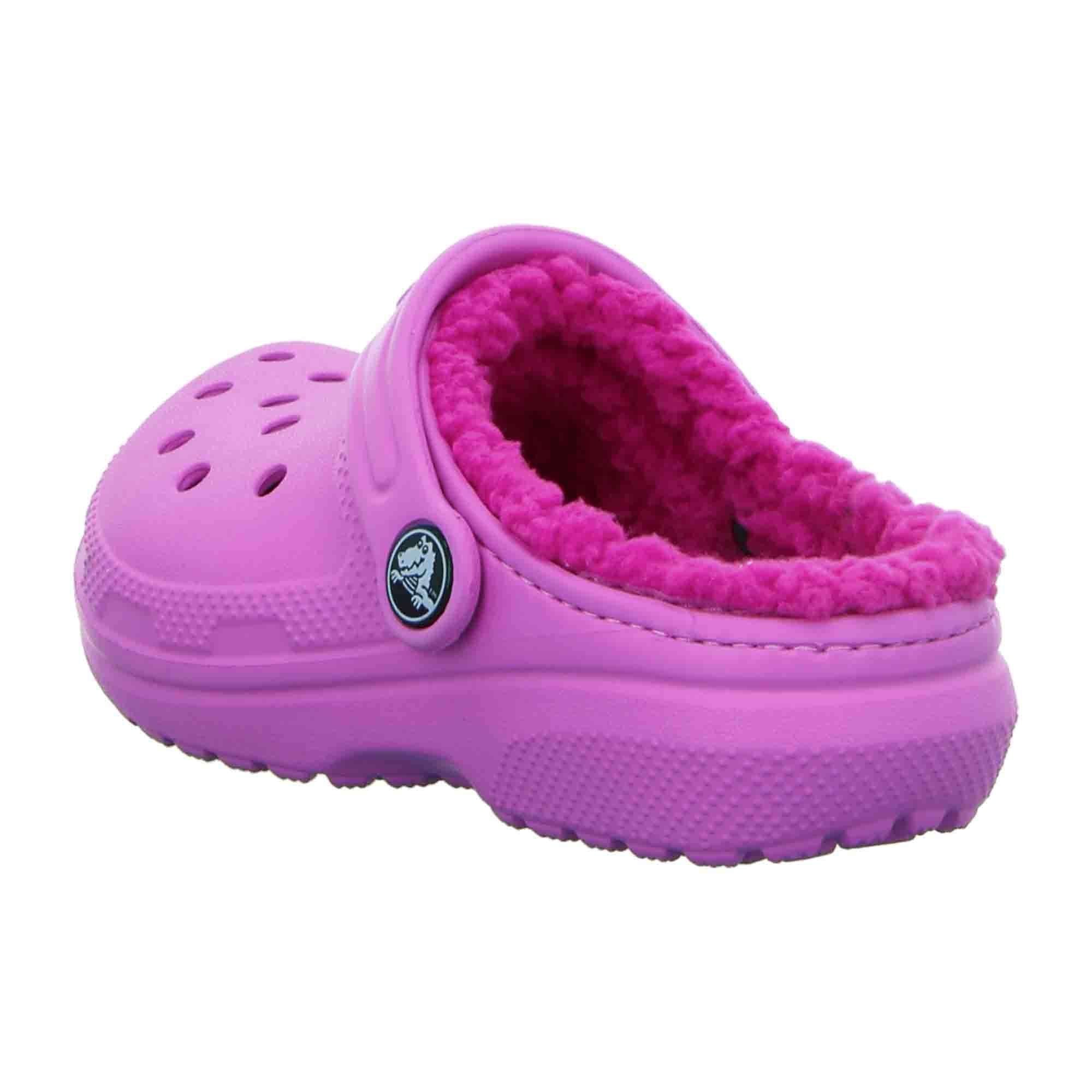 Crocs Kids' Classic Fleece Lined Clogs, Vibrant Pink